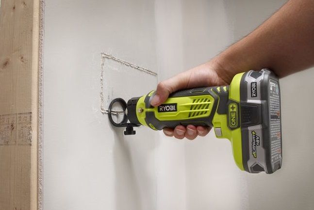 Drilling through drywall using a rotary tool